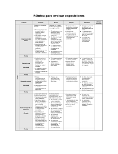Rubrica para evaluar exposiciones