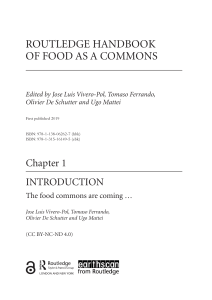 Handbook Ch 1 - Food commons are coming Vivero-Pol et al 2019