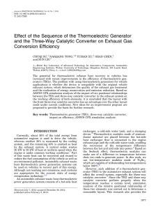 Effect of the Sequence of the Thermoelectric Generator and the Three-Way Catalytic Converter on Exhaust Gas Conversion Efficiency. NANDO pdf