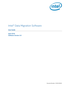Intel Data Migration Software User Guide 324324-003US