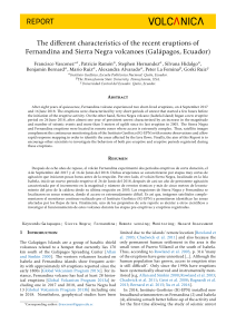 Vasconez et al. - 2018 - The Different Characteristics of the Recent Eruptions of Fernandina and Sierra Negra volcanoes (Galápagos, Ecuador)