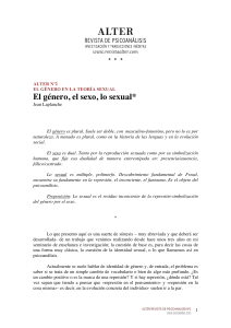 Jean Laplanche El genero el sexo lo sexu