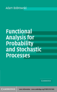 Functional Analysis for Probabilidad