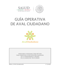 Guía Operativa de Aval Ciudadano