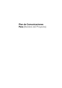 Plantilla Plan de Gestión de las Comunicaciones
