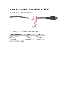 Cable de Programación - ST7200 y TT9300
