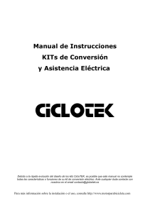 Manual kits 2018 ciclotek
