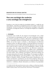Texto pre leitura 2 Boaventura Sociologia das ausencias RCCS63 (1)