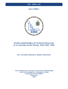 Estudio Epidemiologico de Cisticercosis