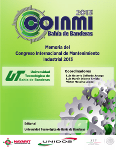 Memoria del Congreso Internacional de Mantenimiento Industrial 2013