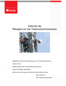 Informe Prevención de Riesgo en las Telecomunicaciónes