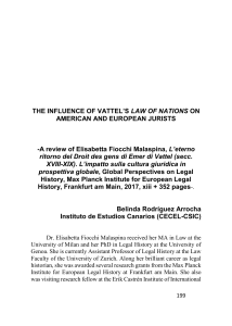 The influence of Vattel's Law of Nations on American and European jurists