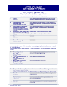 00902 Convenio Obtencion de pruebas en el extranjeros Guidelines for completing the Model Form ingles frances