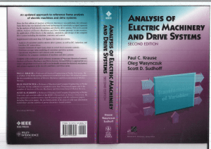 Analysis of Electric Machinery and Drive Systems