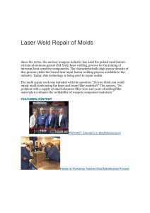 Laser Weld Repair of Molds