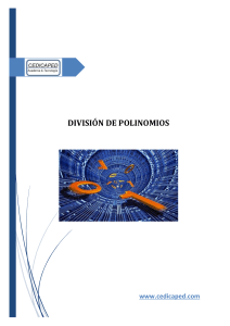División de polinomios.- CEDICAPED