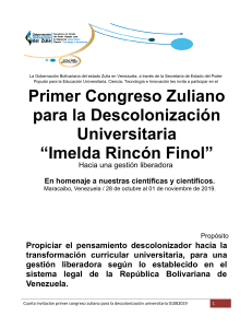 Congreso Zuliano para la Descolonización Universitaria 2019