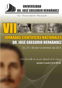Memorias VII Jornadas Científicas Nacionales Dr. José Gregorio Hernández