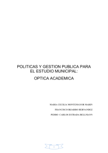 POLITICAS Y GESTION PUBLICA