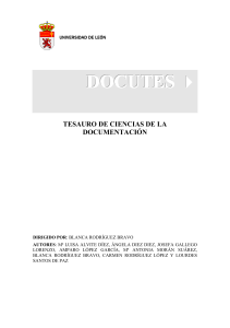 TESAURO DOCUTES-TESAURO DE CIENCIAS DE LA DOCUMENTACIÓN.