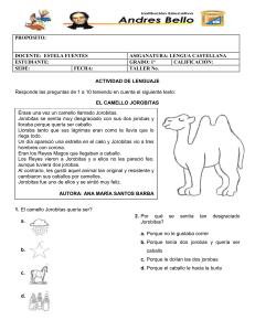 GUÍA DE LENGUA CASTELLANA EL CAMELLO JOROBITAS