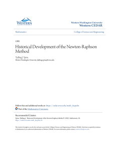 Historical Development of the Newton-Raphson Method(1)