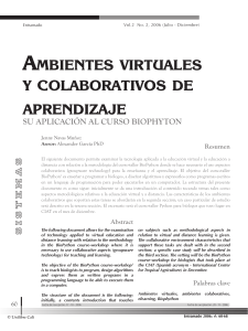 Ambientes virtuales y colaborativosde aprendizaje
