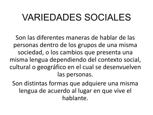 VARIEDADES SOCIALES