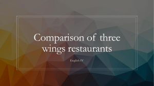 Comparison of three wings restaurants