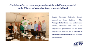 Caribbsa ofrece cena a empresarios de la misión empresarial de la Cámara Colombo Americana de Miami