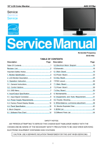 AOC+917Sw+LCD+Monitor+Service+Manual