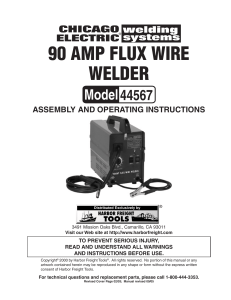 90 AMP FLUX WIRE WELDER 44567