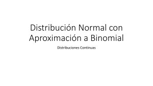 Distribución Normal con Aproximación a Binomial