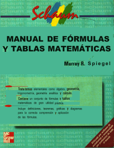 Manual de tablas y fórmulas matemáticas - Murray R. Spiegel