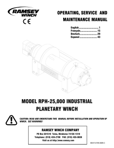 MANUAL DE OPERACION Y MANTENIMIENTO PLANETARY WINCH RPH-25000-Owners-Manual