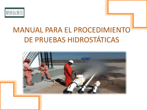 Manual para el Procedimiento de Pruebas hidrostticas