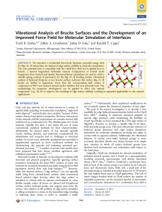 Vibrational Analysis of Brucite Surfaces and the Development of an Improved Force Field for Molecular Simulation of Interfaces zeitler2014