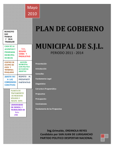 Plan de Gobierno Municipal SJL 2011-2014