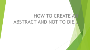 HOW TO CREATE A ABSTRACT