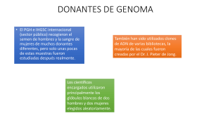 DONANTES DE GENOMA