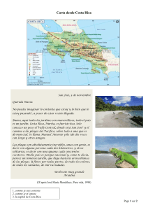 Carta desde Costa Rica