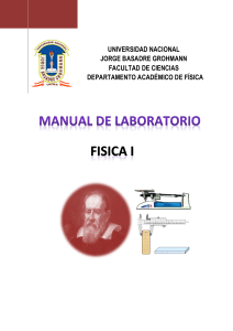 FISICA I - MANUAL DE LABORATORIO
