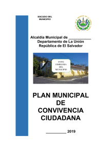 Plan Municipal de Convivencia Ciudadana Capítulo II
