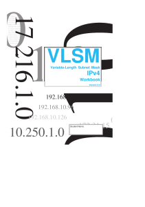 VLSM Workbook IPv4 - Student Edition - ver 2 3