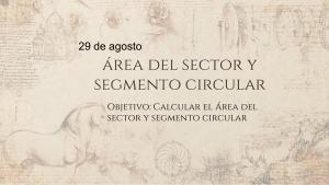 area del sector y segmento circular