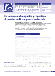 Structure and magnetic properties of pow