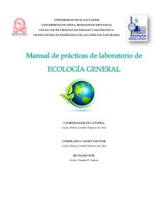 Manual de prácticas de laboratorio de ECOLOGÍA Actual