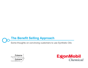 exxon mobil backup benefit selling approach