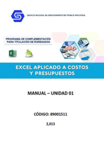 Manual Excel CP U12019