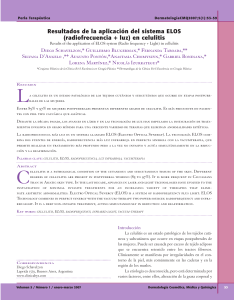 Resultados de la aplicación del sistema ELOS (radiofrecuencia + luz) en celulitis